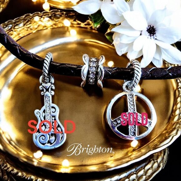 BRIGHTON Silver and Crystal Charms, $22 Each! - Picture 1 of 4